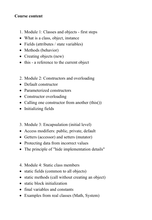 Text document with an introduction to a course on course structure, featuring the Flow Series curriculum.